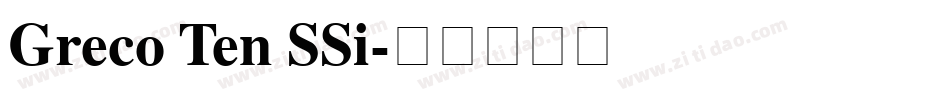Greco Ten SSi字体转换
